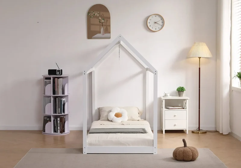 Lit cabane enfant bois blanc - Erva