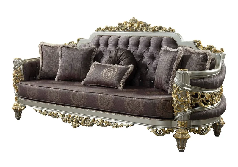 Ensemble canapé baroque violet INCI