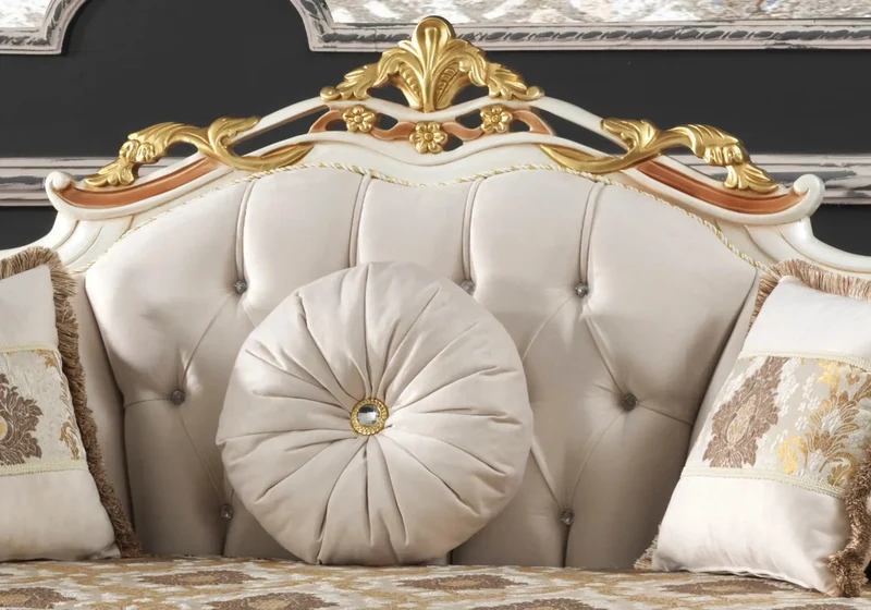 Ensemble canapé baroque beige VENUS