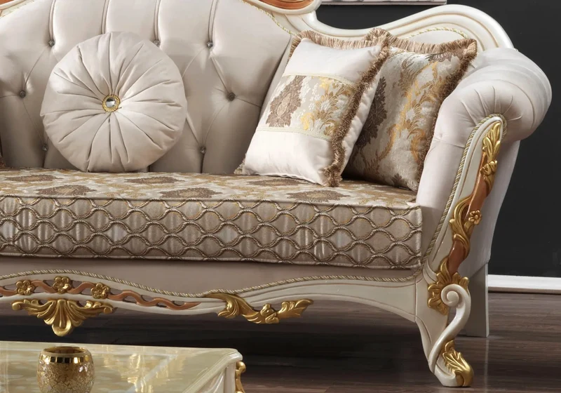 Ensemble canapé baroque beige VENUS
