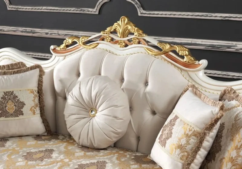 Ensemble canapé baroque beige VENUS