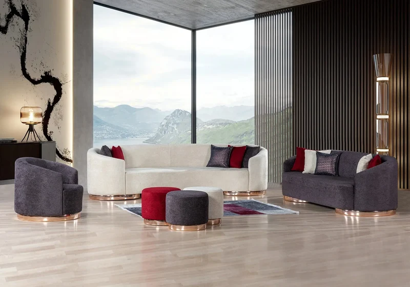 Ensemble canapé modern beige LEVANTE