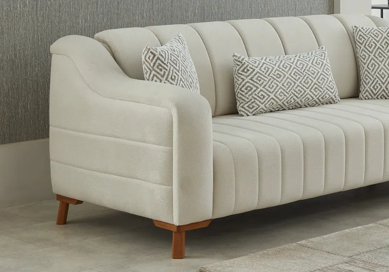 Ensemble canapé bois blanc HEXA