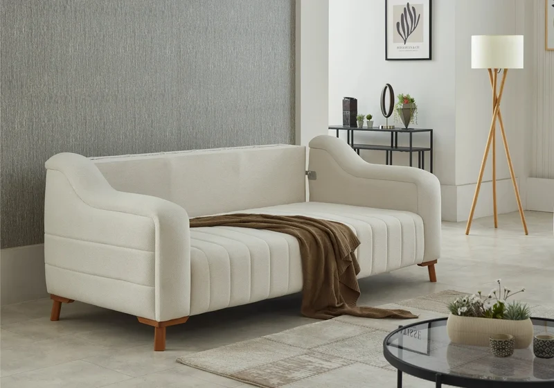 Ensemble canapé bois blanc HEXA