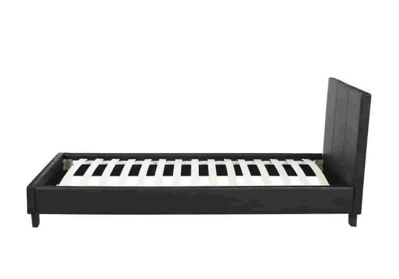Lit double tissu noir - Soft