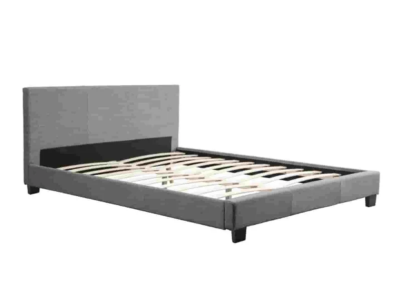 Lit double tissu gris - Soft