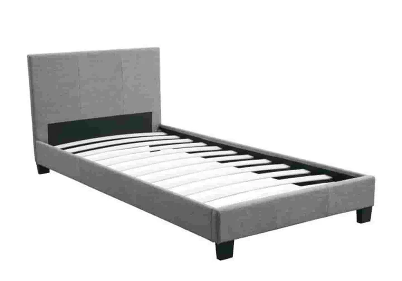 Lit double tissu gris - Soft