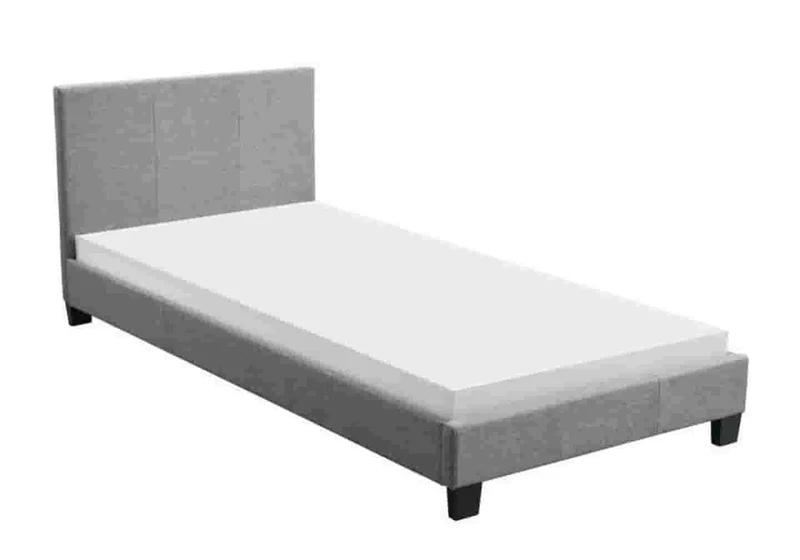 Lit double tissu gris - Soft