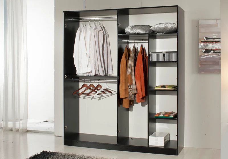 Chambre complète laquée noire et dorée - NOX