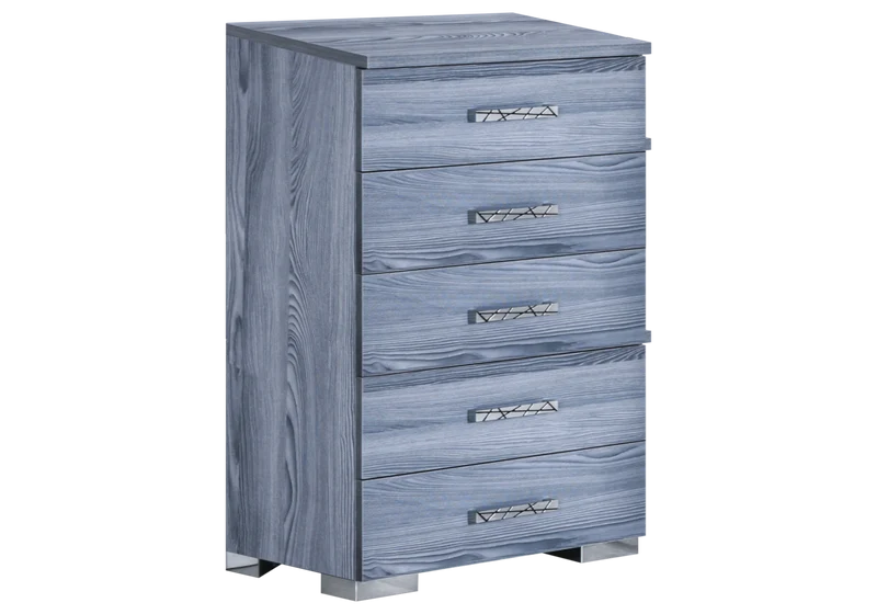 Chambre complète bois gris laqué design - ORION