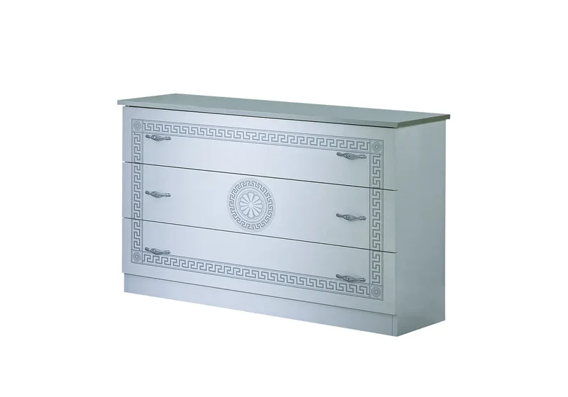 Chambre complète laquée blanc argent ROBBY