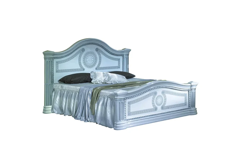 Chambre complète laquée blanc argent ROBBY