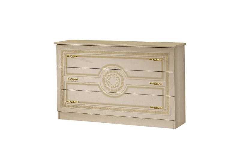 Chambre complète capitonnée laquée beige LOIS