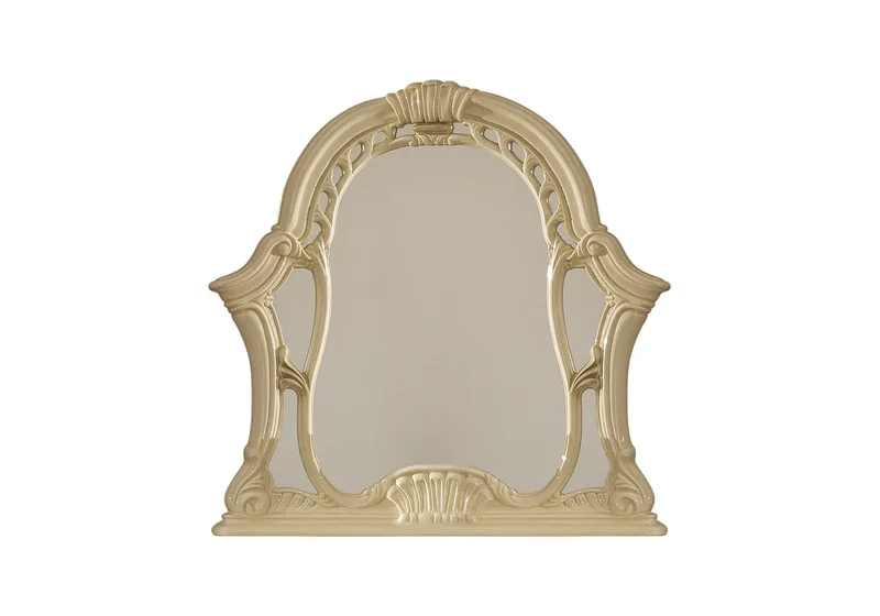 Chambre complète capitonnée laquée beige LOIS