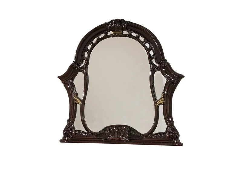 Chambre complète capitonnée laquée acajou LOIS