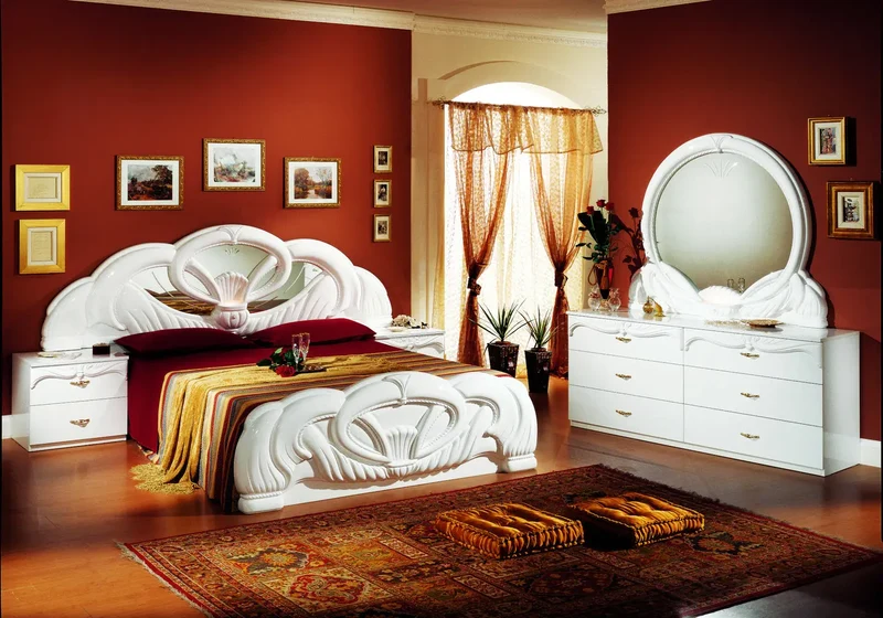 Chambre complète laquée blanc VERA