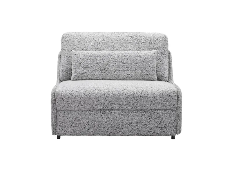 Canapé convertible express 1 place en tissu bouclette gris IMELDA