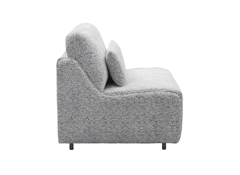 Canapé convertible express 1 place en tissu bouclette gris IMELDA