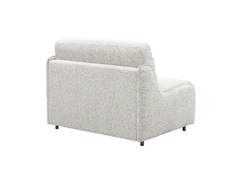 Canapé convertible express 1 place en tissu bouclette beige IMELDA