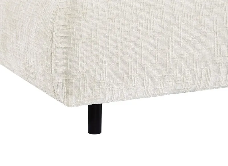 Lit coffre en velours chiné beige 140x190cm MELO