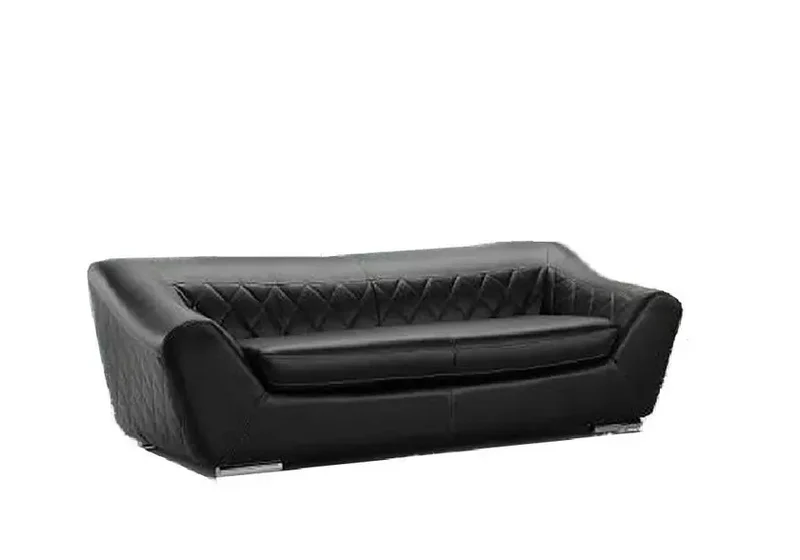 Canapé en cuir noir design - Michelange