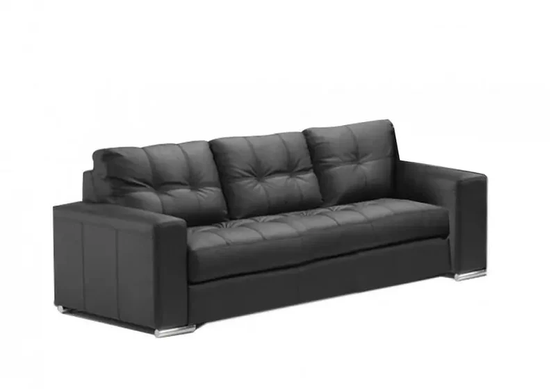 Canapé en cuir noir convertible - Alexie