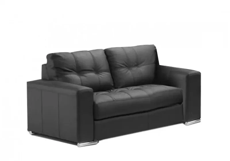 Canapé en cuir noir convertible - Alexie