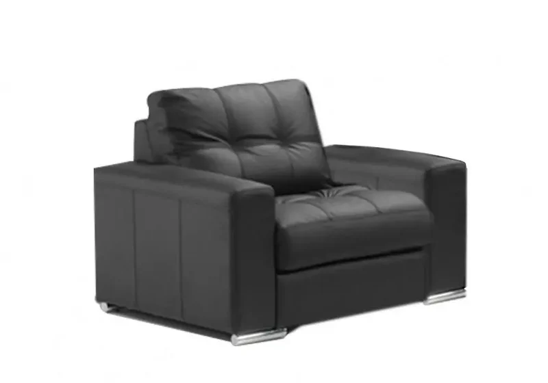 Canapé en cuir noir convertible - Alexie