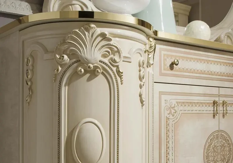 Meubles salle à manger laqué beige GRETA