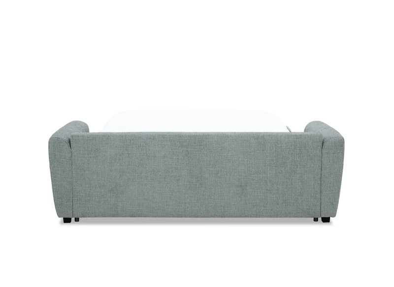 Canapé convertible express 3 places en velours texturé gris KALIANA