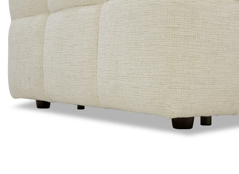 Canapé convertible express 3 places en velours texturé beige BASILE