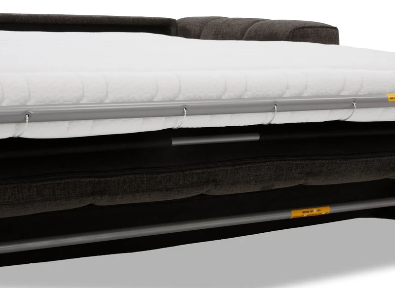 Canapé convertible express 3 places en velours texturé marron BASILE