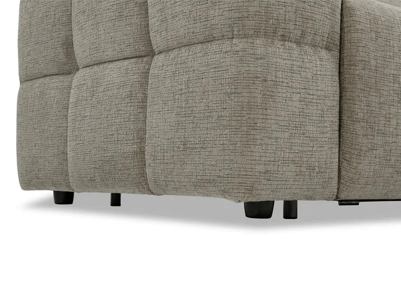 Canapé convertible express 3 places en velours texturé taupe BASILE