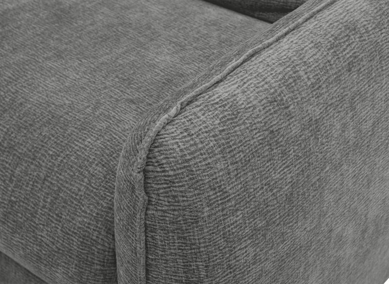 Canapé convertible express 3 places matelas 15 cm en tissu texturé gris ADILIO