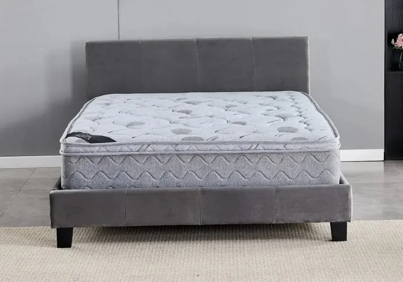 Lit velours gris - Simply