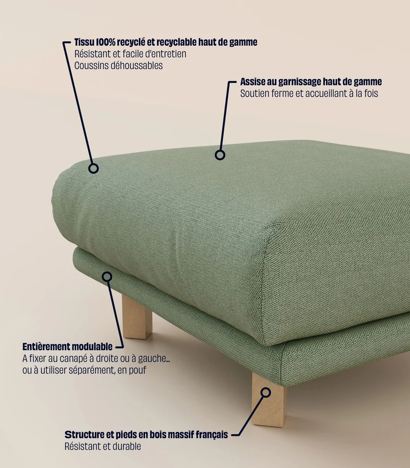 Module d'angle - Vert Sauge