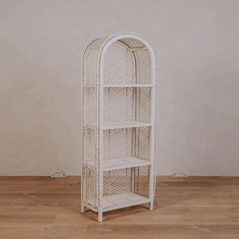 Etagère en osier blanc