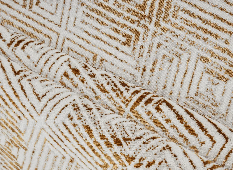 Tapis géométrique beige et marron 160 x 230 cm CARAMEL