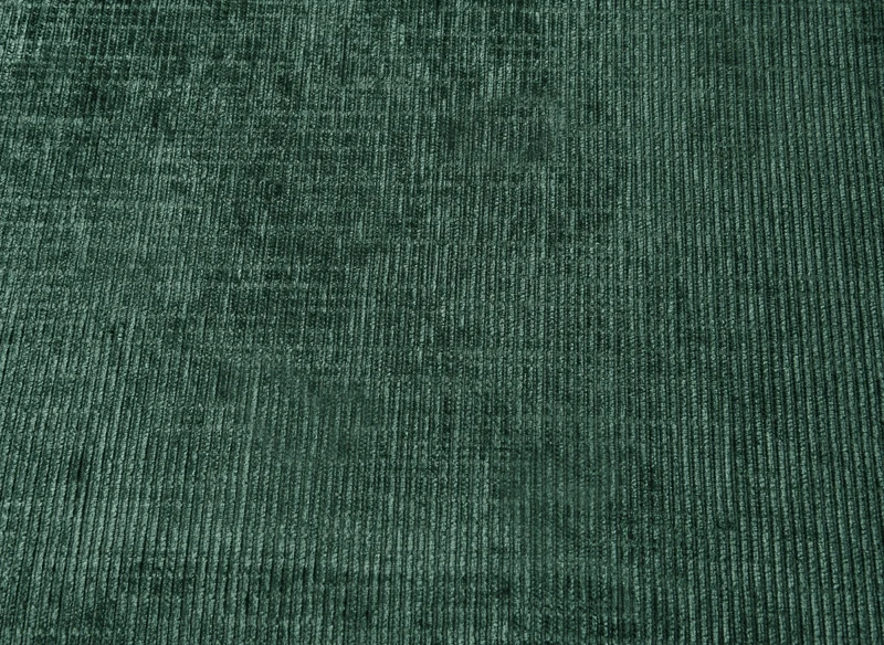 Canapé panoramique convertible avec coffre en velours chiné vert olive MARIANO - Angle gauche