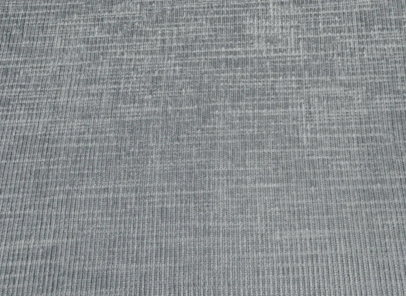 Canapé panoramique convertible avec coffre en velours chiné gris MARIANO- Angle droit