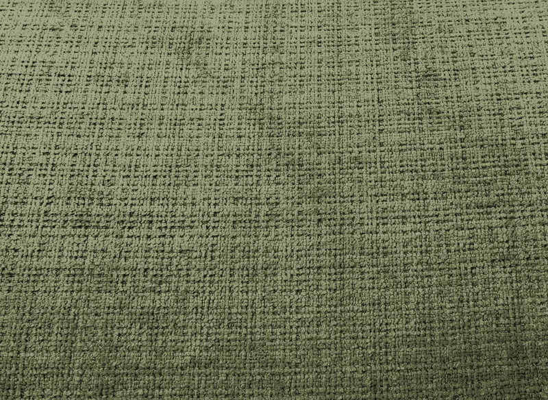 Canapé d'angle convertible avec coffre en velours chiné vert olive MAHLONE - Angle gauche