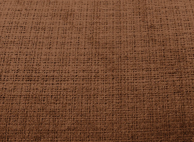 Canapé d'angle convertible avec coffre en velours chiné terracotta MAHLONE - Angle droit