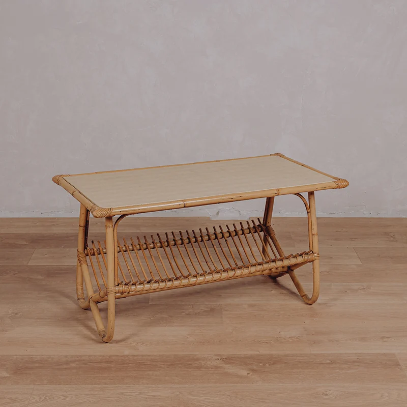 Table basse en rotin rectangulaire - modèles divers