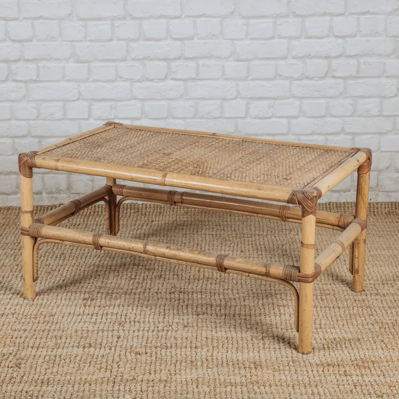 Table basse en rotin rectangulaire - modèles divers