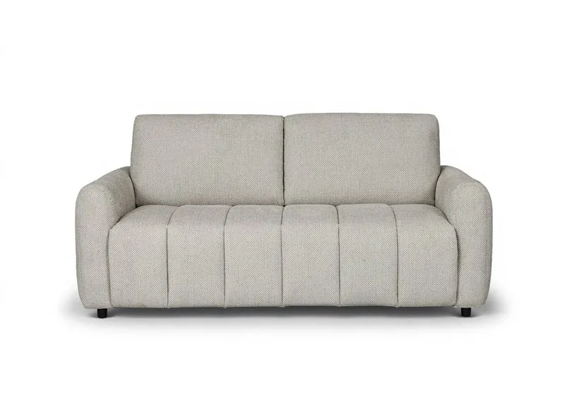 Canapé convertible express 3 places en tissu beige ISANDRO