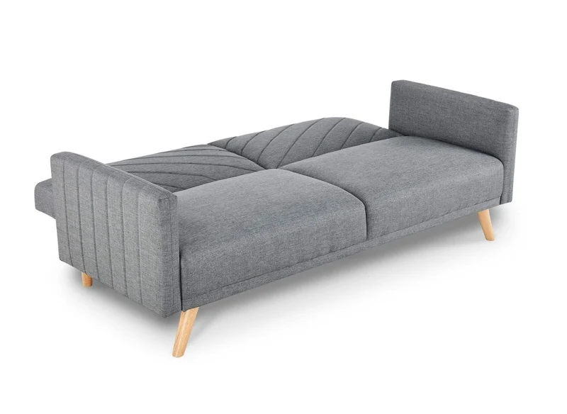 Canapé 3 places convertible scandinave en tissu gris BALDER