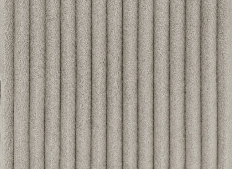 Canapé d'angle convertible et réversible avec coffre en velours côtelé épais taupe ADRYEN