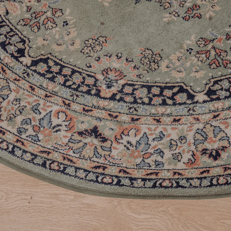 Tapis rond persan vert