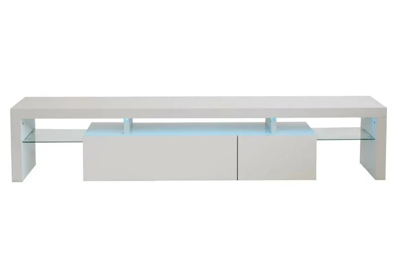 Meuble Tv laqué blanc LED - Over