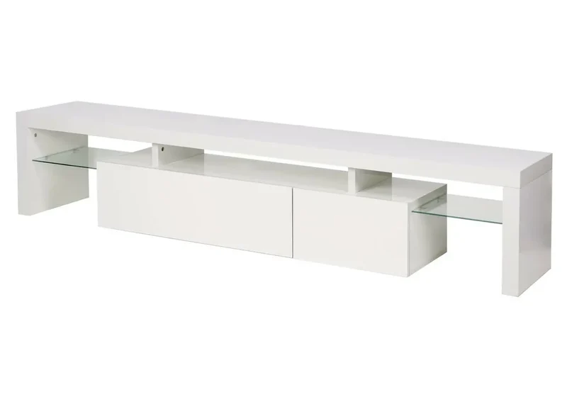 Meuble Tv laqué blanc LED - Over